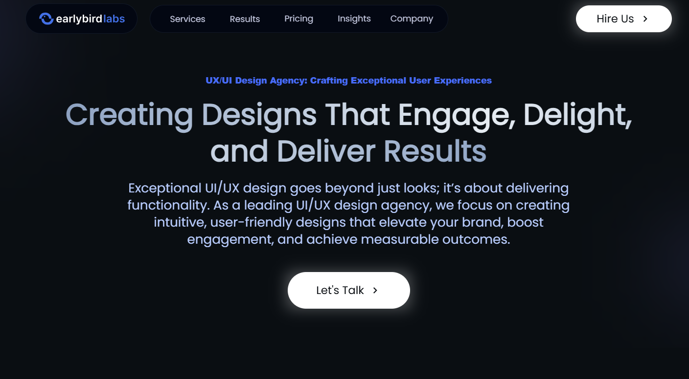 UX/UI Design Service | Early Bird Labs