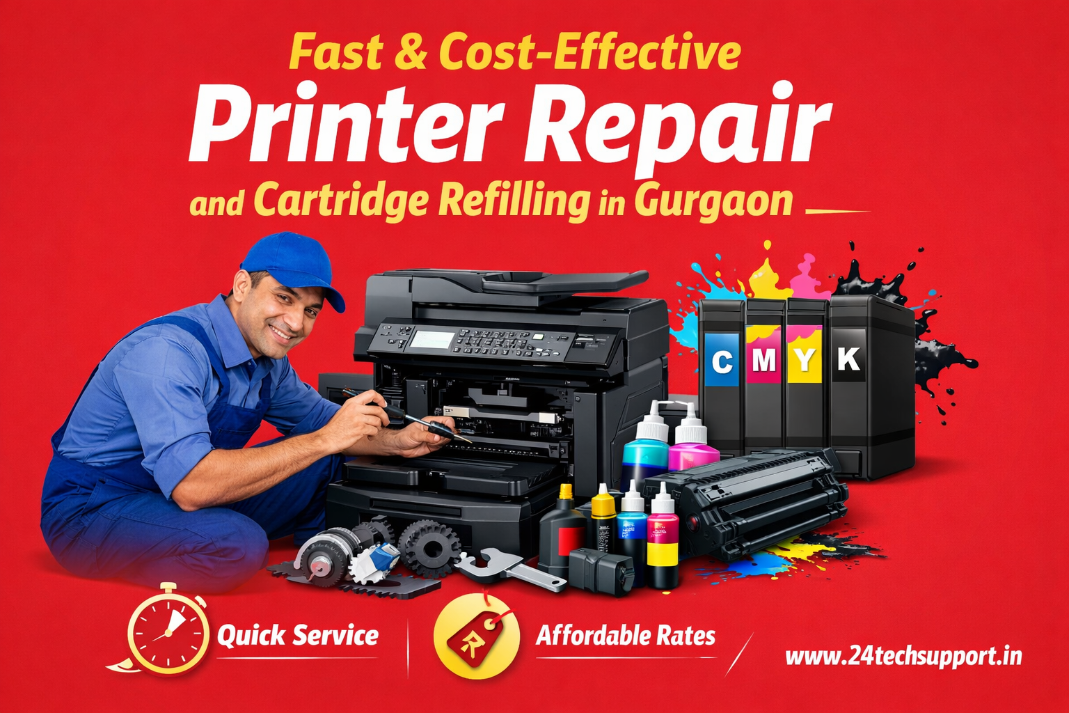 Fast & Cost-Effective Printer Repair and Cartridge Refilling in Gurgaon - 24TechSupport Blog